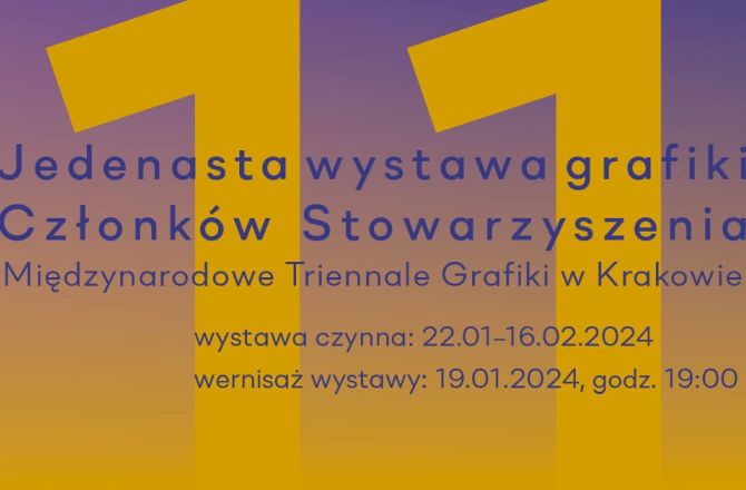 11 wystawa grafiki Członków Stowarzyszenia Międzynarodowe Triennale Grafiki w Krakowie