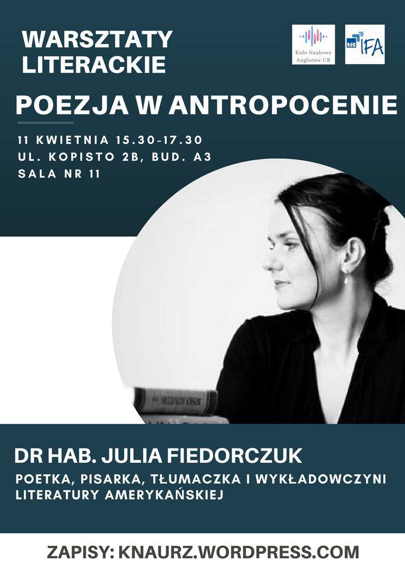 Warsztaty poetyckie i spotkanie autorskie z Julią Fiedorczuk