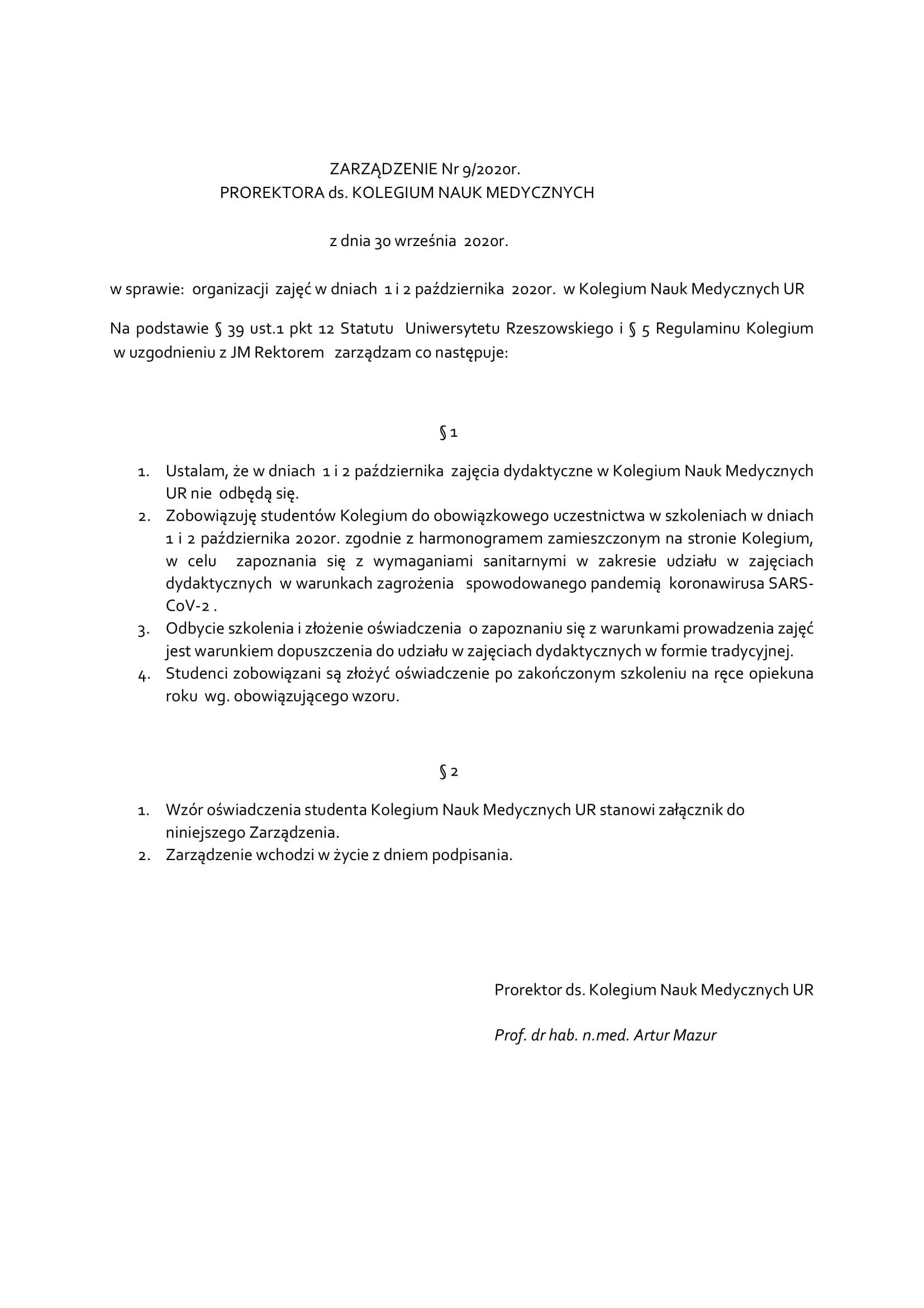 Zarządzenie Prorektora ds.KNM 1-2.10.2020-1.jpg [172.14 KB]