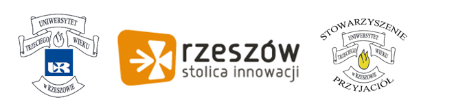 Logotypy UTW, Rzeszów stolica innowacji oraz stworzyszenie przyjaciół UTW