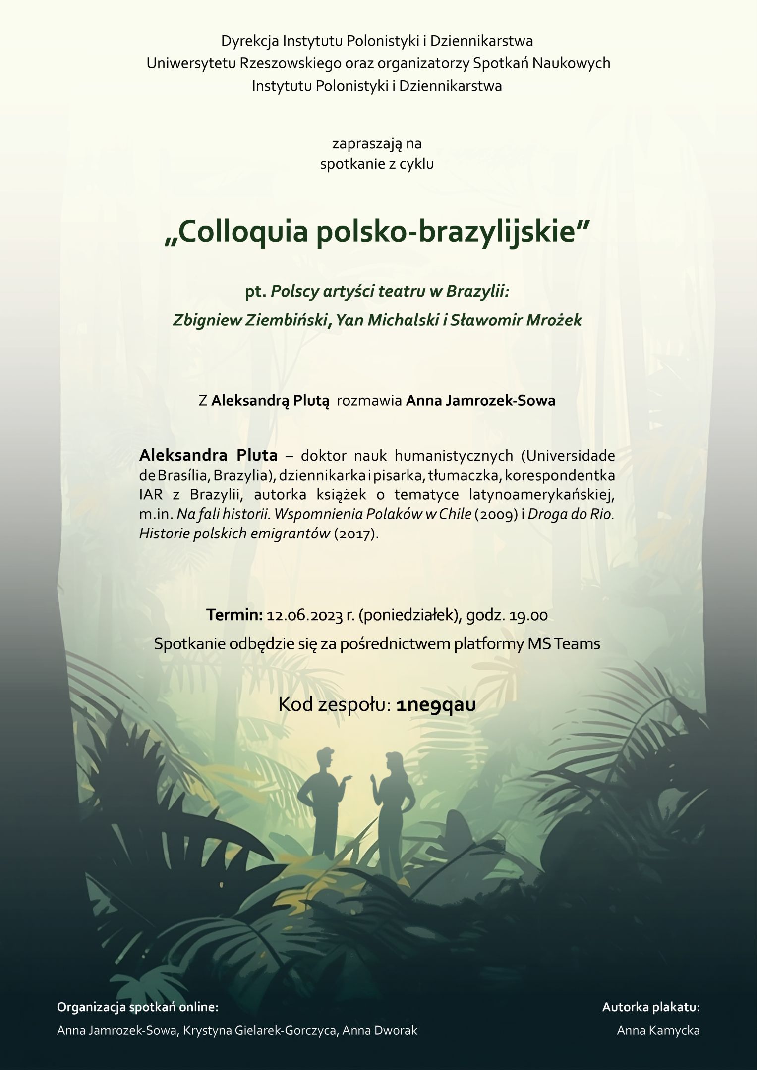 Plakat spotkania Colloquia polsko-brazylijskie