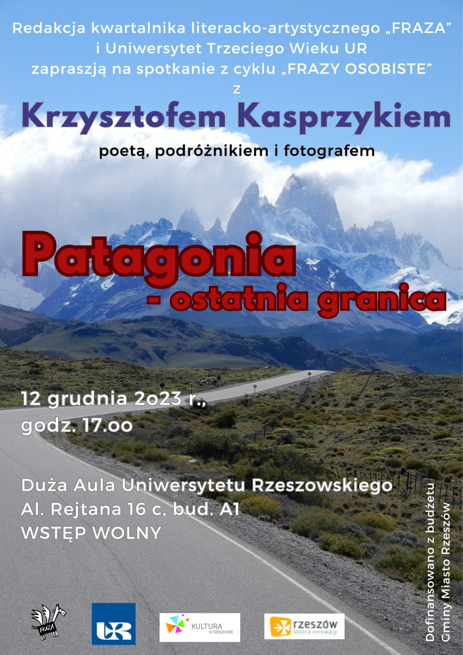 Plakata spotkania z Krzysztofem Kasprzykiem