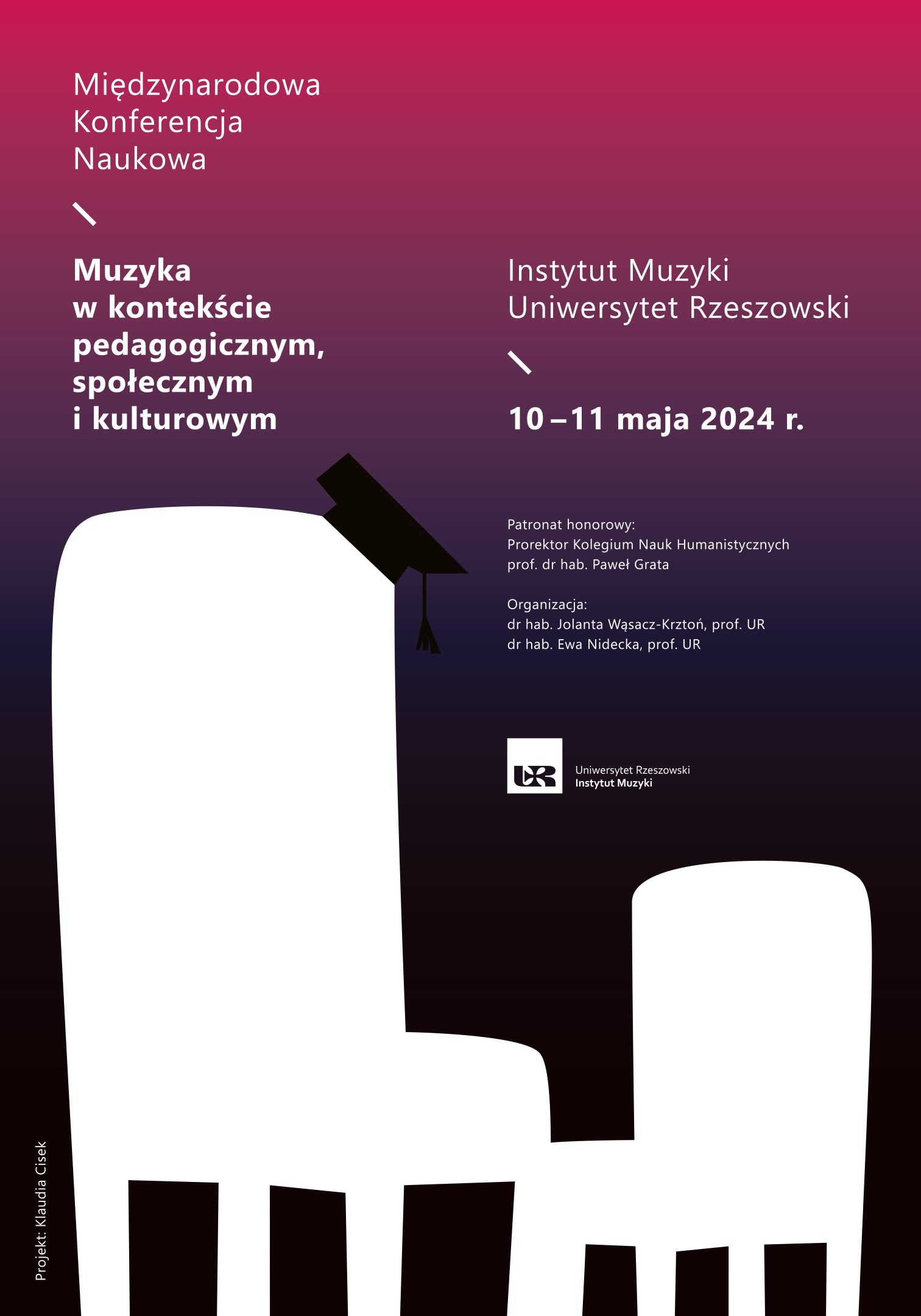 Plakat Międzynarodowej Konferencji Naukowej Muzyka w kontekście pedagogicznym, społecznym i kulturowym