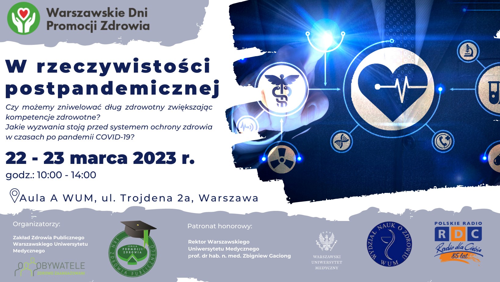 Plakat Warszawskie dni promocji zdrowia