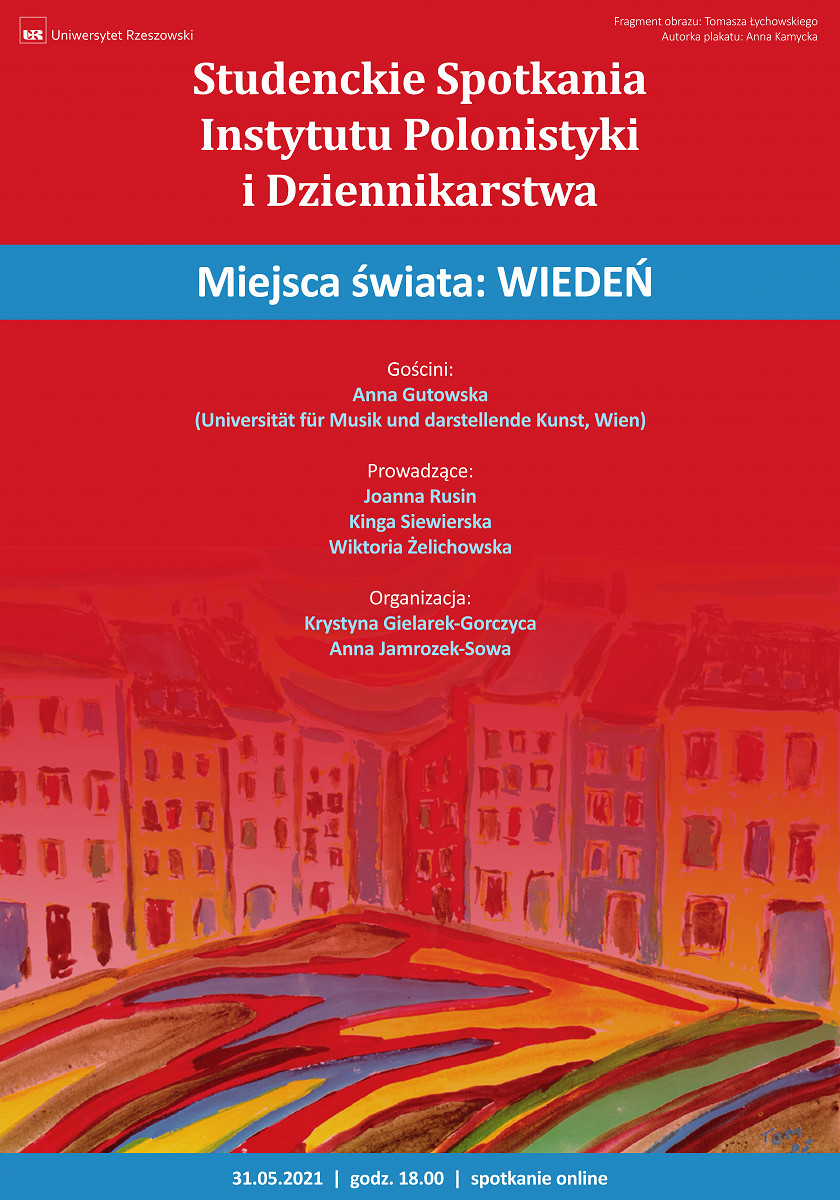 Plakat Studenckie Spotkania IPiD, Wiedeń 31.05.21