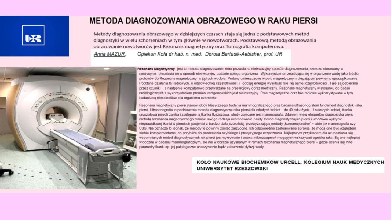 METODY DIAGNOZOWANIA OBRAZOWEGO - UR Cell Biochemistry Student Scientific Circle